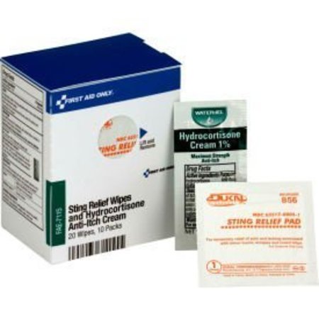 ACME UNITED First Aid Only FAE-7115-001 SmartCompliance Refill 20 Sting Relief Wipes & 10 Hydrocortisone Packets FAE-7115-001